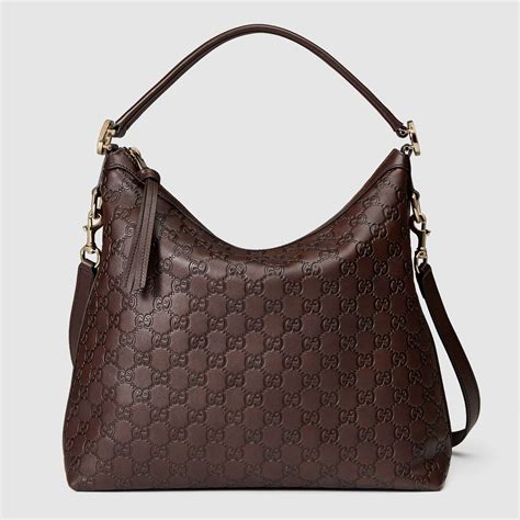 gucci hobo bag leather|gucci guccissima hobo bag.